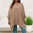 thumbnail image 6 of Weiqiqre Plus Size Womens Clothing Soft Lightweight Poncho Shawl Sleeved Travel Sweater for Spring Fall Winter, 6 of 7