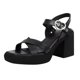 thumbnail image 1 of Bmisegm Women's Spring and Summer Fashion Leather Face Open Toe Wedge Sandals Casual Comfortable Love Clasp Sandals Sandals Women Summer Black 7.5, 1 of 8