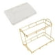 thumbnail image 1 of Estante de almacenamiento de niveles, estante de almacenamiento para baño, organizador de mostrador de baño dorado, estante de pie, máxima comodidad, 1 of 12