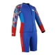 thumbnail image 3 of Traje de baño dividido para niños con cremallera frontal y protección solar, traje de buceo térmico para Azul 2XL, 3 of 9