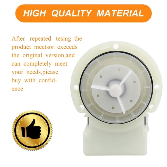 280187 8181684 Washer Drain Pump Motor - Compatible with Whirlpool Duet, May tag Epic and Ken more HE Front Loading Washing Machines-2 Year WARRANTY