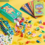 96 pcs Dinosaur Party Toys and Bags Set for 12 Guests