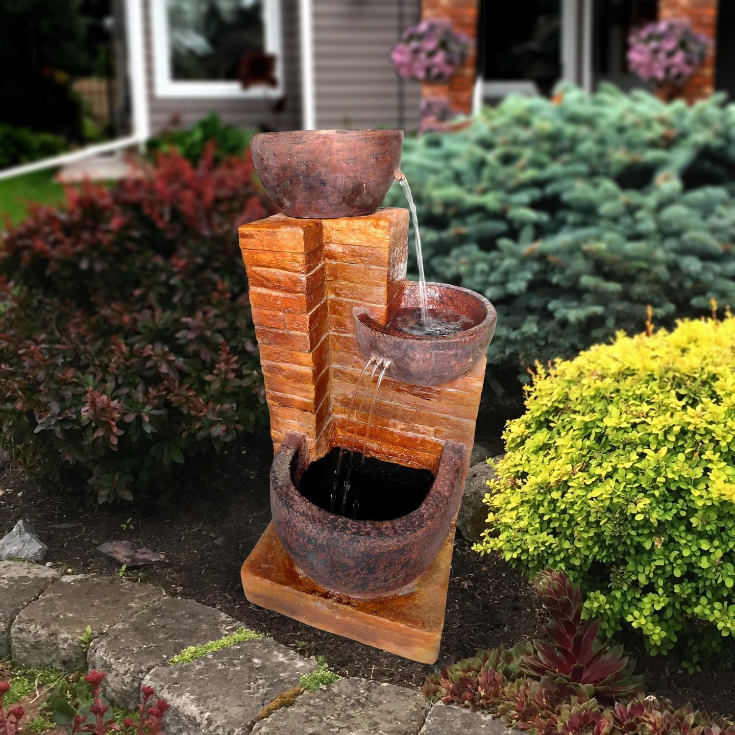 Angelo Décor fontaine Kalura, 68,5 cm de haut, avec pompe écoénergétique