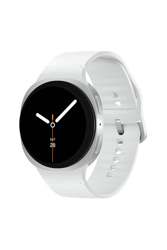 Restored Samsung Galaxy Watch8 44mm Bluetooth Smart Watch, Silver, White Band (Refurbished)