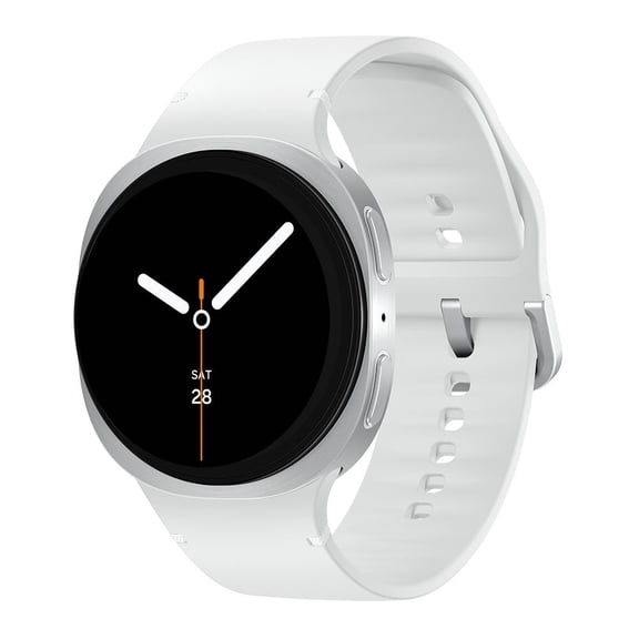 Restored Samsung Galaxy Watch8 44mm Bluetooth Smart Watch, Silver, White Band (Refurbished)