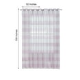 thumbnail image 3 of Efavormart 2 Panels Lavender/White Faux Linen Woven Sheer Window Drapery Stripe Window Treatment Grommet Curtain Panel 52"x108", 3 of 6
