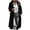 Black#, variant on Womens Long Wool Pea Coat Notch Lapel Single Breasted Trench Coat Fall Winter Clothing for Women