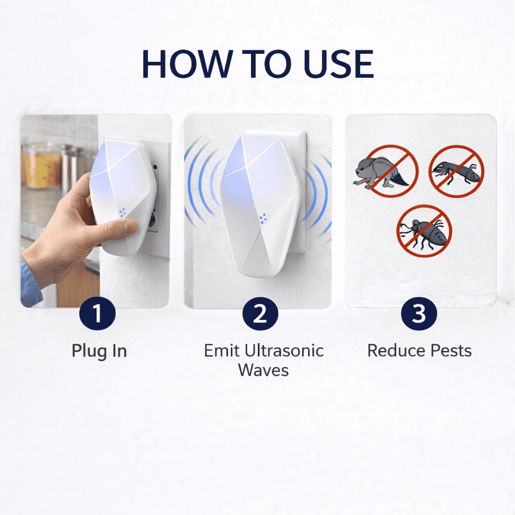 Ultrasonic Pest Repeller 6 Pack, Repellent Plug in Indoor for Roach Spider Ants Insect Rodents, Mouse Control Home, Kitchen, Warehouse, Hotel