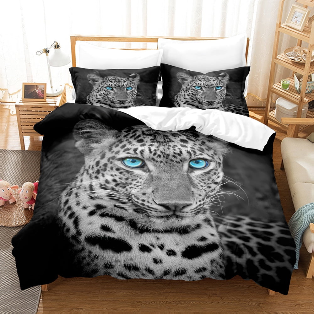 Animal leopard animal 3D printing high-definition printing three-piece set Animal leopard animal 3D printing high-definition printing three-piece set