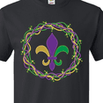 thumbnail image 4 of Inktastic Mardi Gras Fleur De Lis Beads T-Shirt, 4 of 5