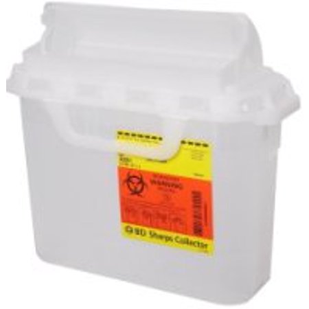 Becton Dickinson Multi-Purpose Sharps Container 1-Piece, 10.75H X 10.75W X 4D Inch, Horizontal Entry Lid, Case of 20
