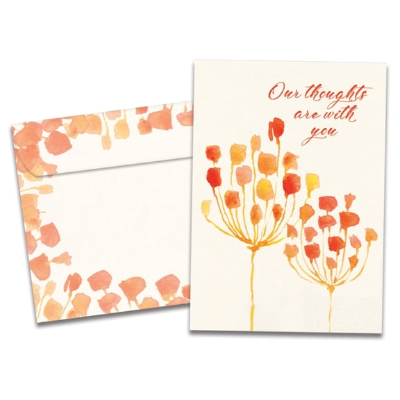 Tree-Free Greetings Sympathy Greeting Card, 100% Recycled Paper, 5 x 7, Sympathy Flowers (GO69239)