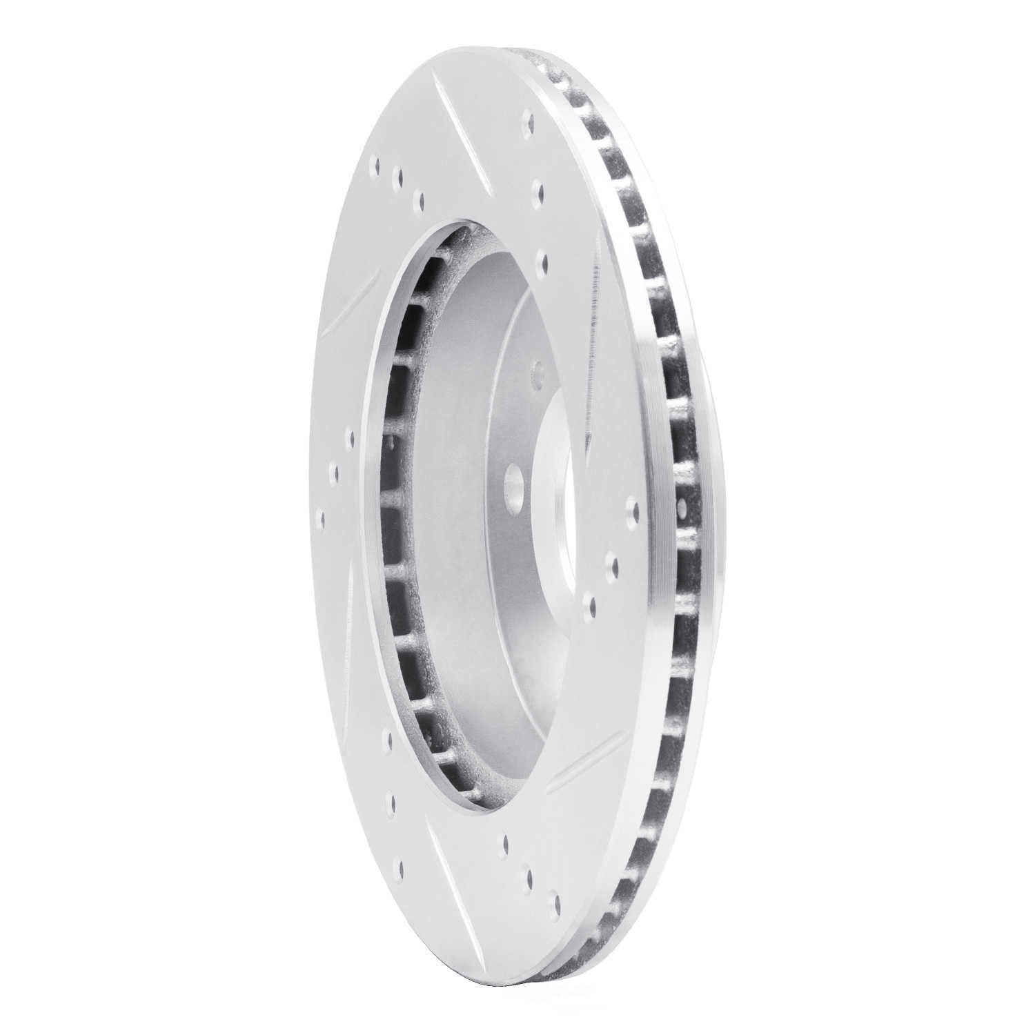 Dynamic Friction Company 631-53001L DFC Brake Rotor - Drilled And Slotted - Silver