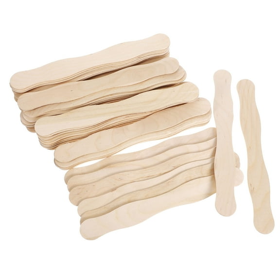WORGEOUS 60pcs Ancient Hand Fan Handles Fan Making Material Chinese Style Fan Wooden Sticks