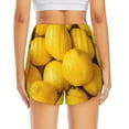thumbnail image 4 of Fotbe Ripe Yellow Lemon Womens High Waist Running Shorts Athletic Workout Quick Dry Shorts for Women with Pockets Gym Yoga Summer Shorts-Small, 4 of 9