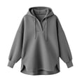 thumbnail image 4 of Vmvidoty Womens Oversized Hoodies Long Sleeve Sweatshirts Hooded Pullover Shirt Casual Tops with Pockets Gray S, 4 of 6