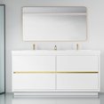 thumbnail image 3 of 72" Glossy White Bathroom Vanity | Eco - Friendly Material, Soft - Close Hinges | Bathroom Comfort, 3 of 5