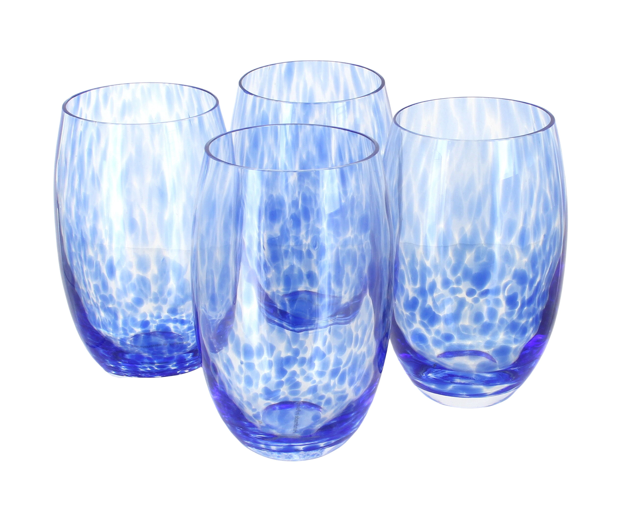 15 oz Set Of 4 Aqua Artland 14723B Misty Highball Glass 