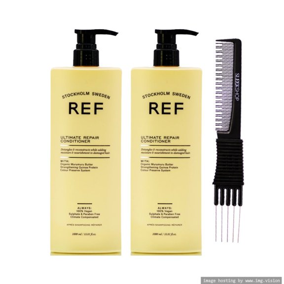 Reference Of Sweden REF Ultimate Repair Conditioner (33.8 oz) with SLEEKSHOP Teasing Comb (PACK OF 2)