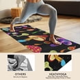 thumbnail image 4 of Red Mushroom Black Pattern Hot Yoga Mat Towel Non Slip for Hot Yoga - Quick-Drying Yoga Mat Cover with 4 Corner Pockets with Travel Bag - Hot Yoga Towel Non Slip Grip Moisture Wicking Sweat 70"x26", 4 of 6