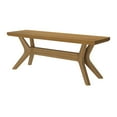 thumbnail image 3 of Plank+Beam Solid Wood Verso Dining Bench, 48" Entryway Bench, Minimalist Room Bench, Pecan, 3 of 10