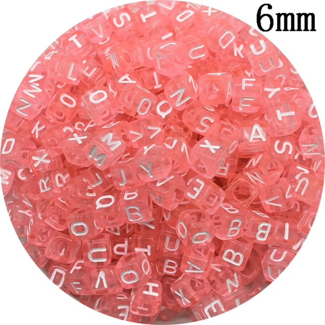 5mm 6mm 7mm Mixed Letter Beads Oval /Square Shape Alphabet Beads For Jewelry Making DIY Charms Bracelet Necklace Accessories