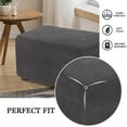 thumbnail image 5 of Duety Stretch Footstool Slip covers Rectangle Footrest Protector Storage Ottoman Cover, 5 of 11