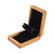thumbnail image 2 of Organizador de joyas, caja para pendientes, madera maciza, terciopelo, elegantes collares y gemelos. Madera de cereza, 2 of 9