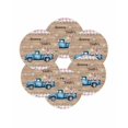 thumbnail image 7 of 13 Inch Round Placemats Set of 6, Happy Easter Non Slip Heat Insulation PP Table Mats, Vintage Blue Truck Bunny Duck Wooden Grain Washable Place Mats for Kitchen Dining Party Table Decor, 7 of 7