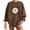 Khaki, variant on Womens Long Sleeve Oversized Crewneck Lightweight Sweatshirt Fashion Sunflower Graphic Pullover Casual Tops