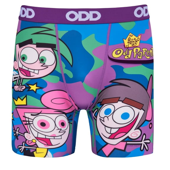 ODD SOX The Fairly OddParents Camo Boxer Briefs – Unisex Youth-Inspired Underwear for Teens & Adults