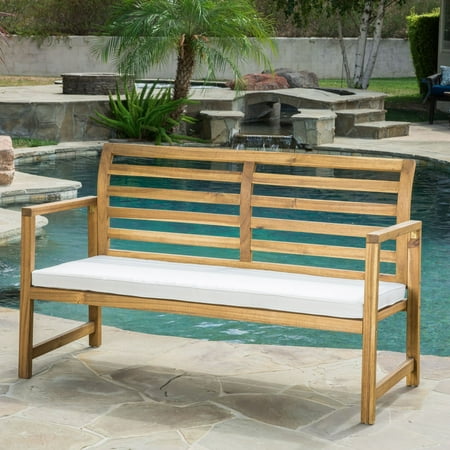 54 In Carmel Outdoor Bench With Cushion Walmart Com