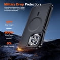 thumbnail image 4 of Magnetic for iPhone 12 Pro Max Case, [Compatible with MagSafe][10 FT Military Grade Drop Protection] [Dual Layer Structure Protection] Heavy Duty Full-Body Shockproof Phone Case, Black, 4 of 7