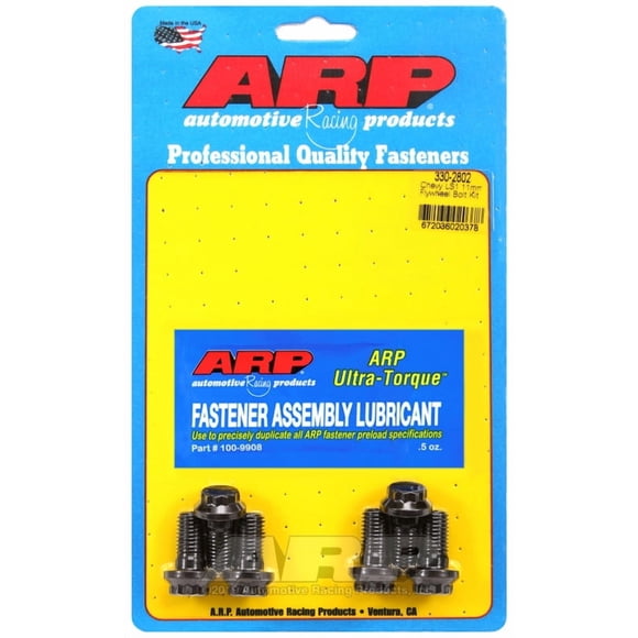 Fits 1900-1900 Chevrolet LS Small Block Gen 3 1997-2007 ARP Auto Racing Clutch Flywheel Bolt 330-2802 For Use With Gen III/LS Series Chevy Small Block; 0.880 Inch Under Head Length
