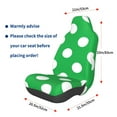 thumbnail image 3 of Wukai Green And White Polka Dot Full Set Car Seat Covers with Soft Padding Universal Auto Front Seats Protector and Cushion Mat, 3 of 5