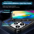 thumbnail image 6 of for iPhone 12 Pro Max Case with Stand, Shockproof Drop Resistant Protection Cover Finger Ring Rugged Phone Case with Built-in 360° Rotatable Ring Kickstand for iPhone 12 Pro Max, Blue, 6 of 8