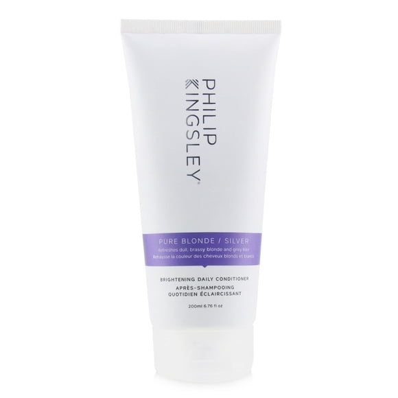 PHILIP KINGSLEY Pure Blonde/Silver Brightening Daily Purple Acondicionador para rubio gris latón color resaltado decolorado tónico para cabello naranja cobrizo y tonos amarillos 6.76 oz