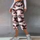 thumbnail image 2 of Pantalones de Cintura Elásticos para Mujeres, Combinados de Bolsillo con Encaje Traje de Deporte Casual para Uso Diario, en Casa Y Al Aire Libre, 2 of 7