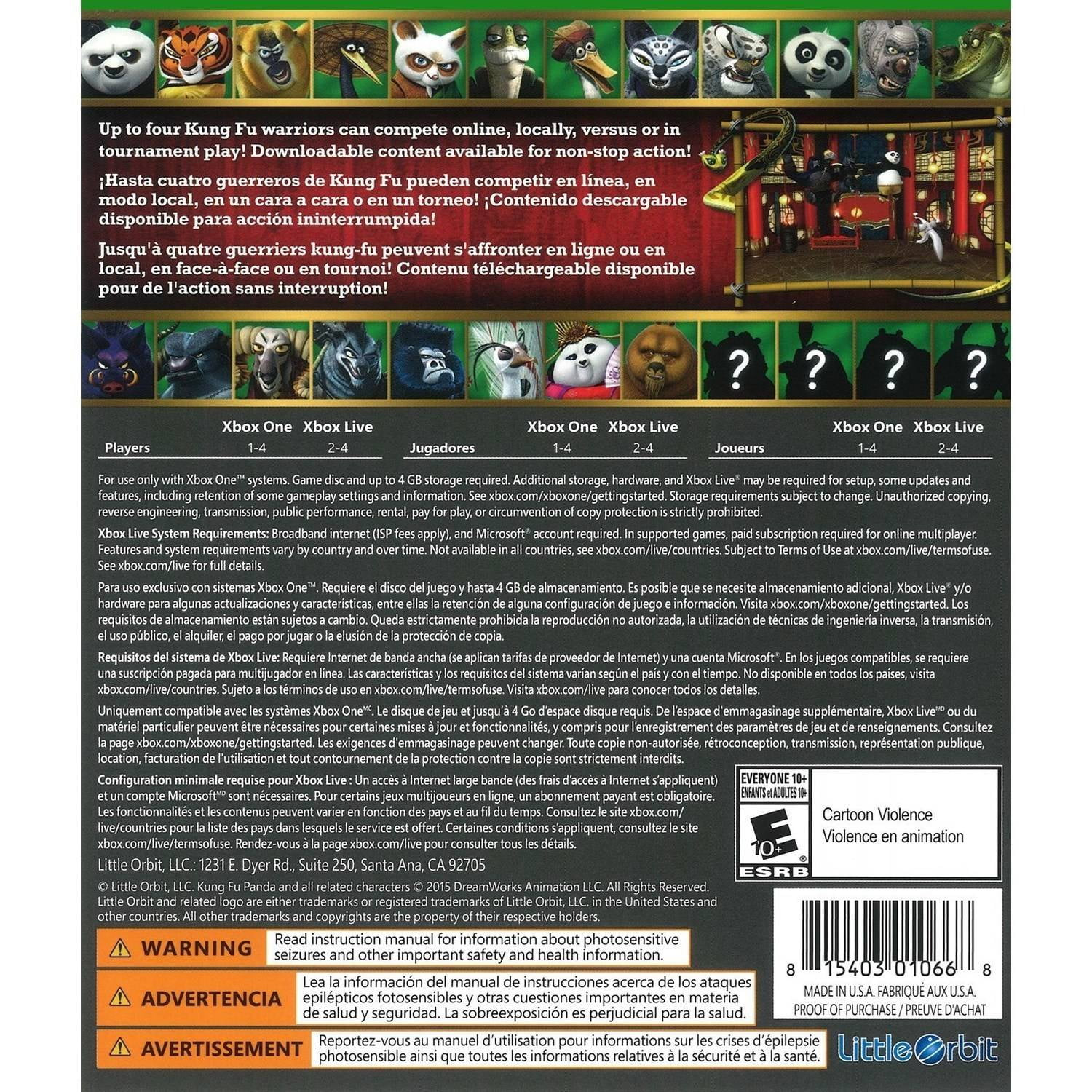 kung fu panda showdown of legendary legends xbox one