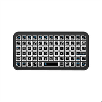 Mini Wireless Bluetooth 5.2 Keyboard 5inch Keycups 7 Color Backlit Rechargeable for PC A ywm58