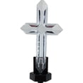 thumbnail image 3 of Mainstays 19in Outdoor Decoration Cemetery Cross Solar Light Stake,  Black Color., 3 of 9