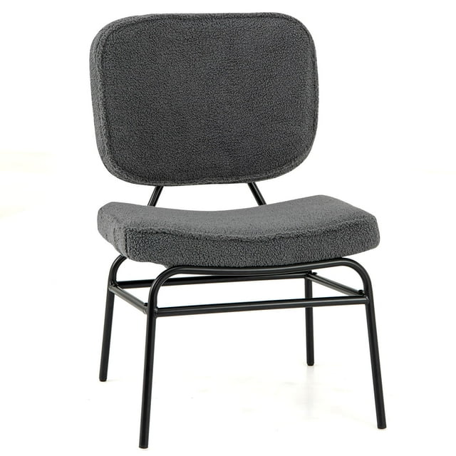 Costway Fauteuil d'Appoint Rembourré 1 Pce avec Rembourrage en Mousse, Patins de Pieds Ajustables et Cadre en Métal