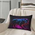 thumbnail image 6 of Haiem Pillowcase for Hair and Skin Queen - Futuristic Purple Panther A、 Printed Soft Pillowcase with Envelope Closure-20"x30", 6 of 8
