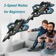 thumbnail image 4 of Remote Control Stunt Fighter Jet - Foam RC Plane with 360 LED Lights, Auto Hover & Drop Jets - Fun Drone Toy for Indoor & Outdoor Play, 10.2*7.1in, Blue, 4 of 4
