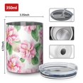 thumbnail image 4 of 12oz Coffee Tumblers Pioneer Flower Stainless Steel Vacuum Insulated Travel Tumbler Coffee Cups Mug with Lid and Straw with Cleaning Brush for Cold & Hot Drinks, 4 of 5