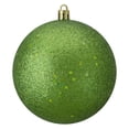 thumbnail image 2 of Northlight 4" Shatterproof Holographic Glitter Christmas Ball Ornament - Green, 2 of 8