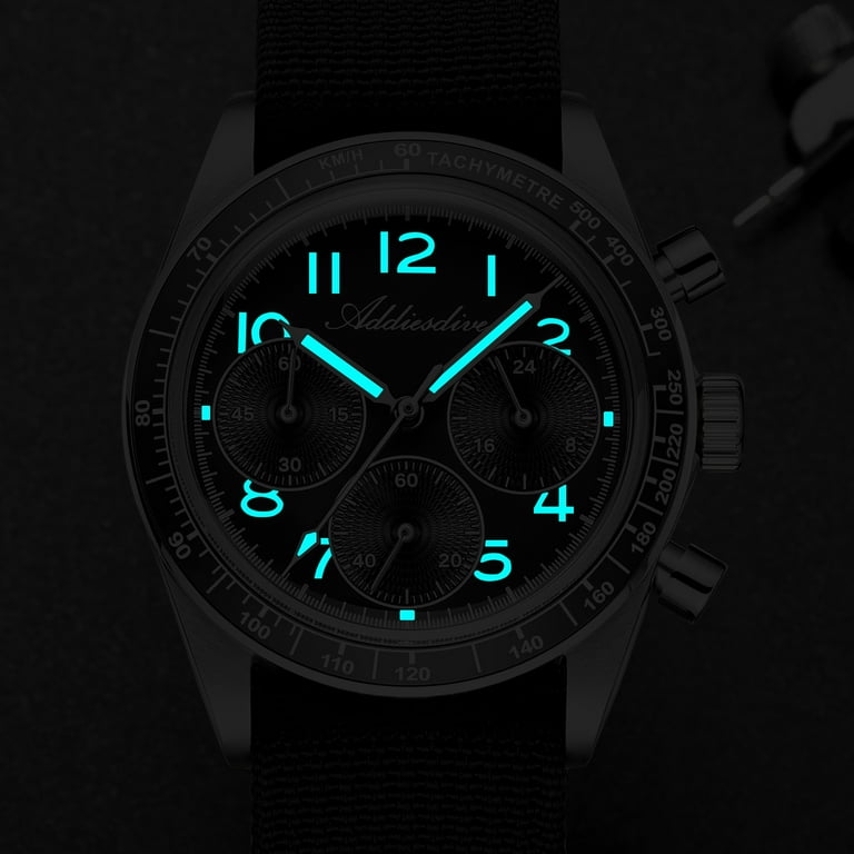 ADDIESDIVE Men's Luxury Dive Watch Chronograph, 100m Waterproof
