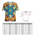 thumbnail image 2 of Kaleidoscope Mandala Colorful Floral Boho T Shirts Basic T-Shirt Short Sleeve Ladies Tee Shirt Summer Graphic Clothing, 2 of 6