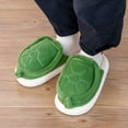 thumbnail image 5 of Cute Animal Slippers: Women Anti-slip Plush Memory Foam Novelty Green Turtle, Comfortable Home Indoor/Outdoor Warm Winter House Shoes, 5 of 5