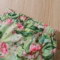 thumbnail image 6 of Kucnuzki 3 Months Baby Girl Summer Outfits Shorts Sets 6 Months Short Sleevle Solid Color Bowknot Tops Elastic Floral Prints Cozy Brief Shorts Headband 3PCS Set Green, 6 of 7